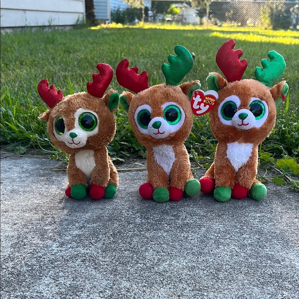 Ty beanie boo Reindeer Trio